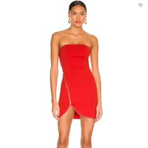Revolve (superdown) Nylah Front Zip Dress in Red size S